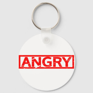 Angry-Briefmarke Schlüsselanhänger