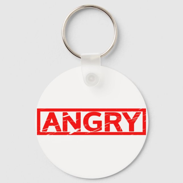Angry-Briefmarke Schlüsselanhänger (Vorderseite)