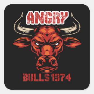 ANGRY BULLS, Liebe Buffalo auswählen, Hate Polo S Quadratischer Aufkleber