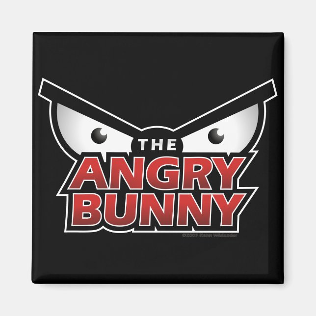 Angry Bunny Abstrakt Magnet (Vorne)