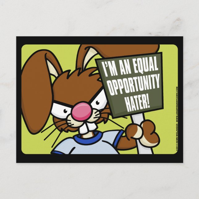 Angry Bunny Hater Postkarten (Vorderseite)