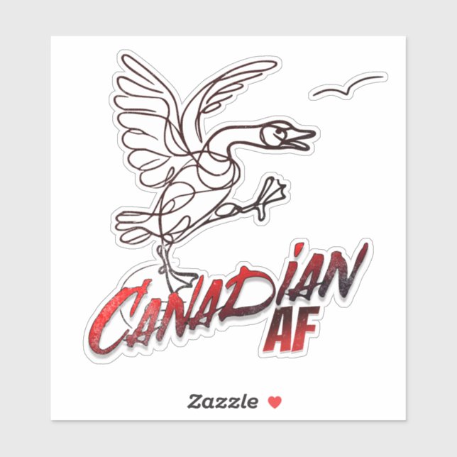 Angry Canada Goose Canadian AF Aufkleber (Blatt)