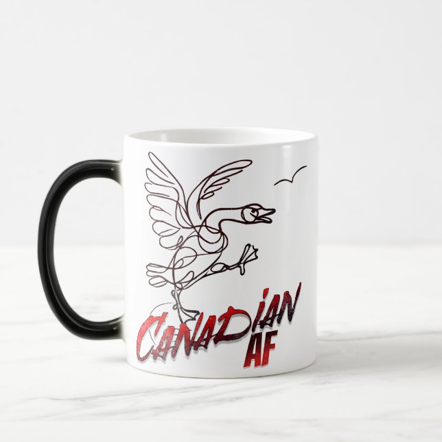 Angry Canada Goose Canadian AF Verwandlungstasse (Links)