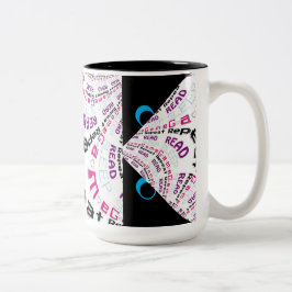 Angry Cartoon Eyes Krass Chic Geek Gamer Code Tass Zweifarbige Tasse