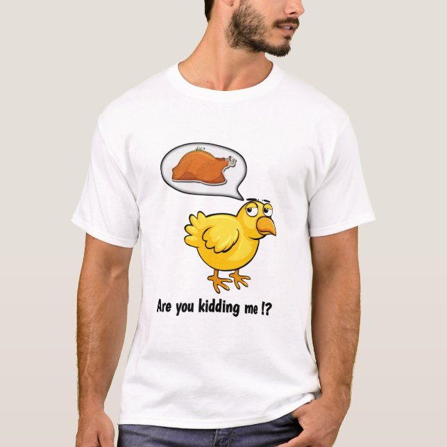 Angry Cartoon Funny Chick Bird T-Shirt (Vorderseite)