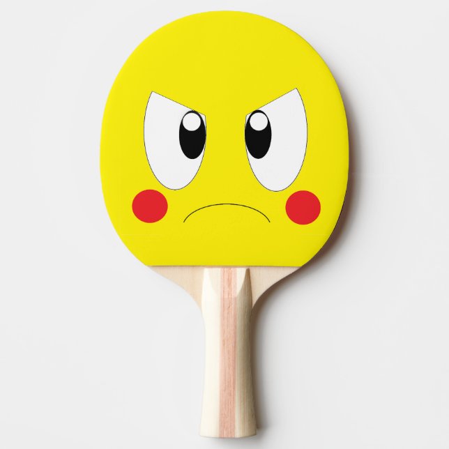 Angry cartoon tischtennis schläger (Vorderseite)