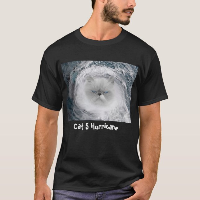 Angry Cat 5 Hurrikan T-Shirt (Vorderseite)