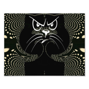 Angry Cat Digital Print Fotodruck