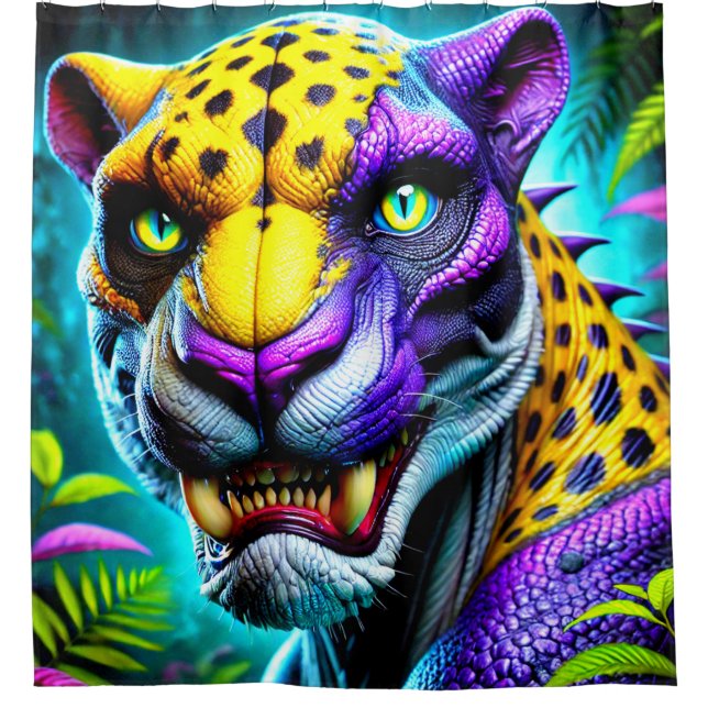 Angry Cat Duschvorhang (Vorderseite)