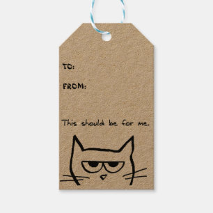 Angry Cat Gift Tags Geschenkanhänger