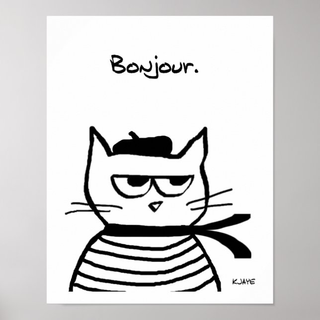 Angry Cat ist so sehr französisch Poster (Vorne)