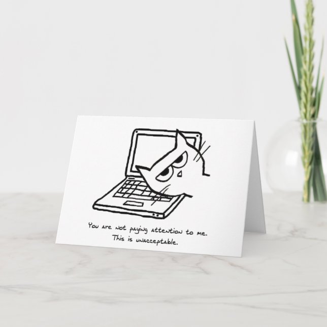 Angry Cat Warnung Karte (Vorderseite)