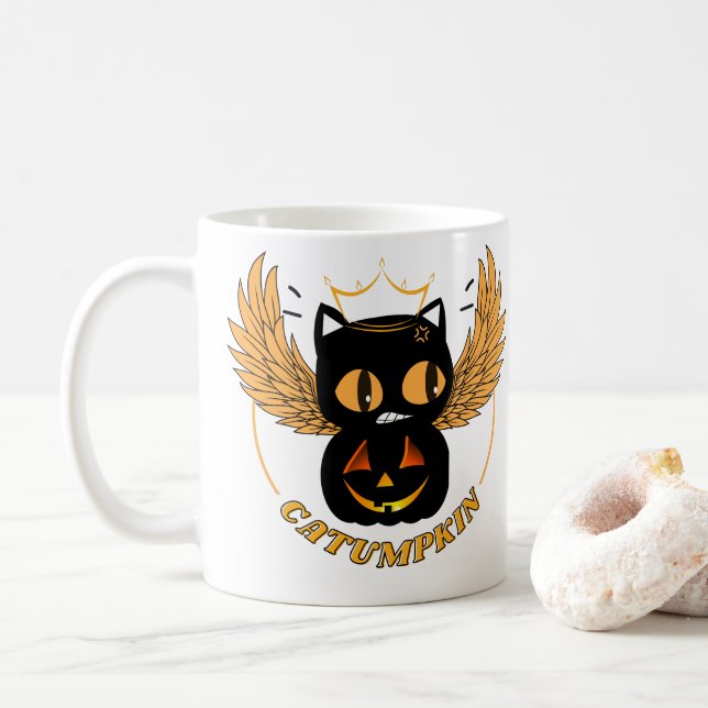 ANGRY CATUMPKIN QUEEN KAFFEETASSE (Mit Donut)