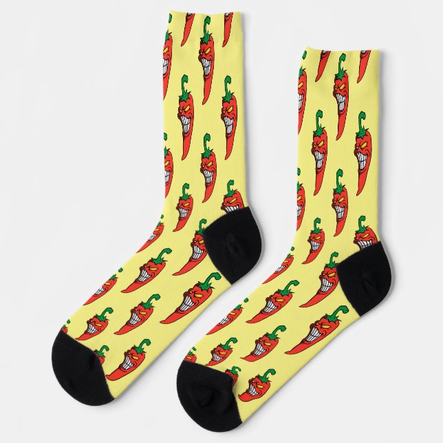 Angry Chili Socken (Linkes Detail)