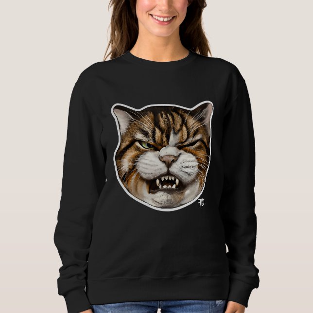 Angry cute Cat With Bad Mood   1 Sweatshirt (Vorderseite)