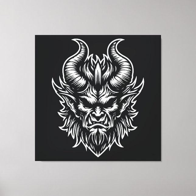 Angry Demon Head Leinwanddruck (Vorderseite)