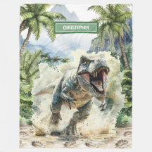 Angry Dinosaur Blanket Individuelle Name Personali
