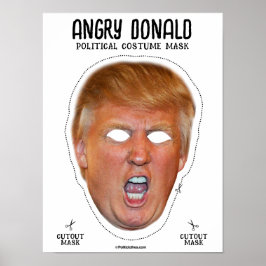 Angry Donald Costume Mask Poster