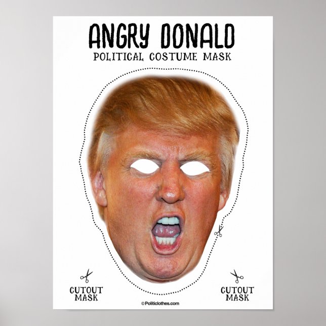 Angry Donald Costume Mask Poster (Vorne)