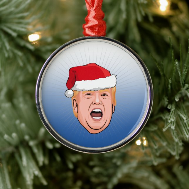 Angry Donald Trump Weihnachten Ornament Aus Metall (Baum)