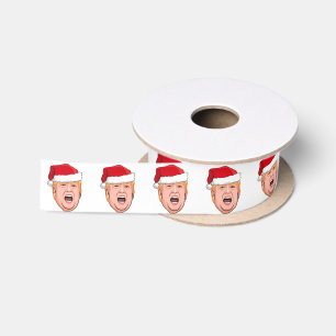 Angry Donald Trump Weihnachten Satinband
