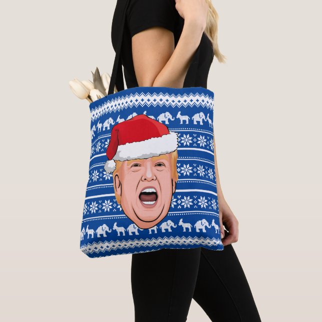 Angry Donald Trump Weihnachten Tasche (Von Nahem)