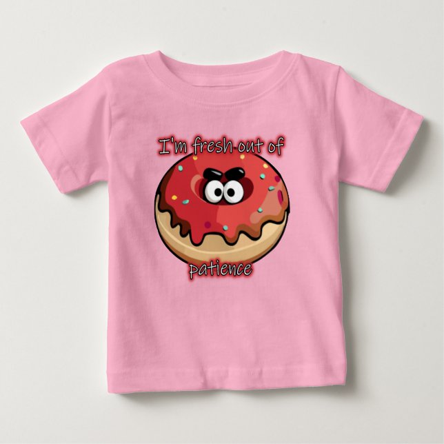 Angry Donut: Aus Geduld neu Baby T-shirt (Vorderseite)