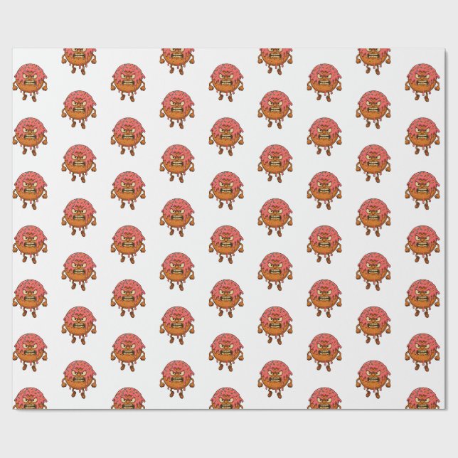 Angry Donuts II Geschenkpapier (Flach)