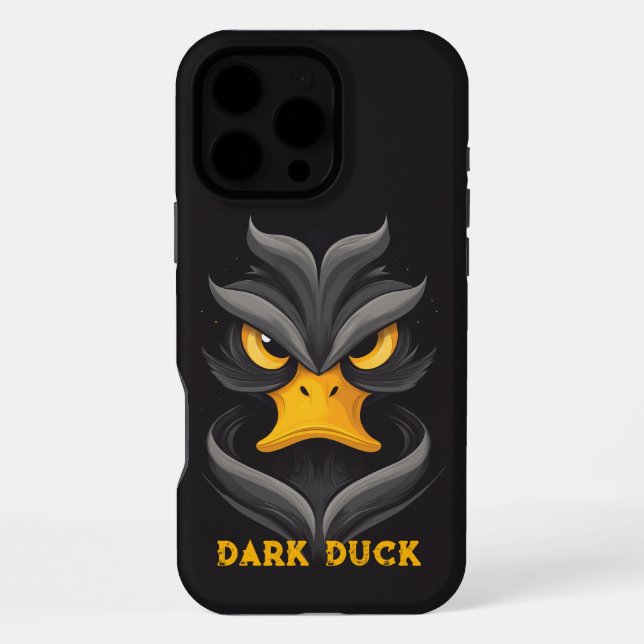 Angry Duck Black iPhone 16 Pro Max Hülle (Rückseite)