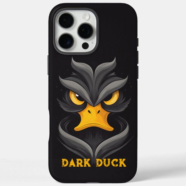 Angry Duck Black iPhone 16 Pro Max Hülle (Rückseite)