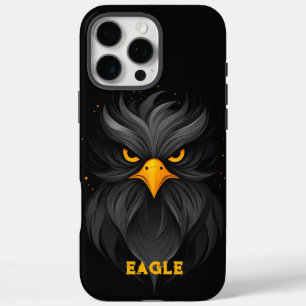 Angry Eagle Black iPhone 16 Pro Max Hülle