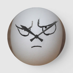 Angry Egg Wall Clock Runde Wanduhr