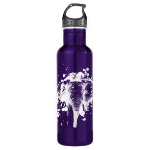 Angry Elephant in Weiß Trinkflasche