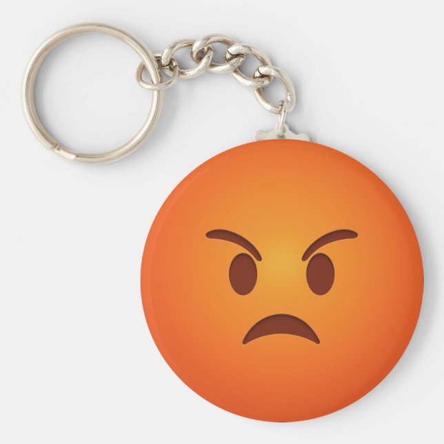 Angry Emoji Schlüsselanhänger (Vorne)