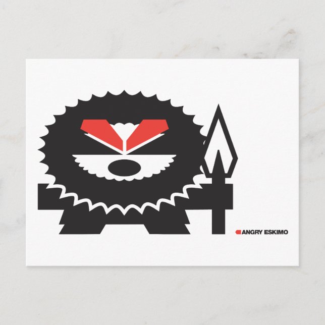 Angry Eskimo Postkarte (Vorderseite)