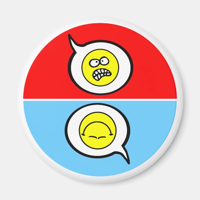 Angry Face Clean Dirty Disshwasher Magnet (Vorne)