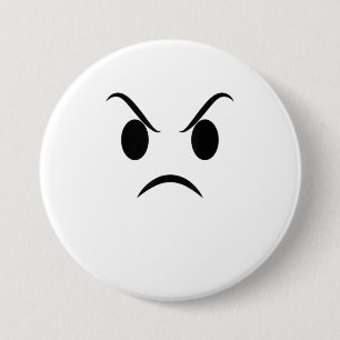 Angry Face Halloween Grumpy Outrage Emojis Button