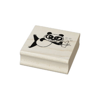 Angry Face Panda jubeln Gummistempel