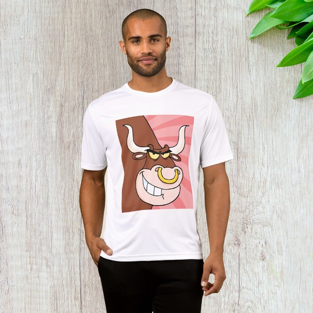 Angry Fierce Bull Mascot mit Nasenring T-Shirt (Von Creator hochgeladen)