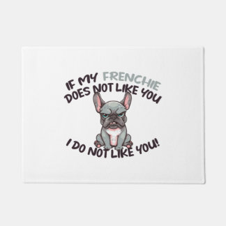 Angry Frenchie (Merle) - Einzigartiges Design Fußmatte
