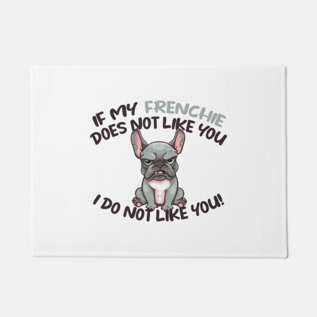 Angry Frenchie (Merle) - Einzigartiges Design Fußmatte (Vorderseite)