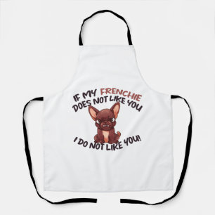 Angry Frenchie (Schokolade) - Einzigartiges Design Schürze