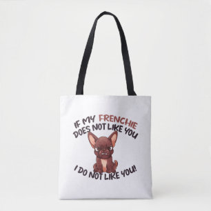 Angry Frenchie (Schokolade) - Einzigartiges Design Tasche