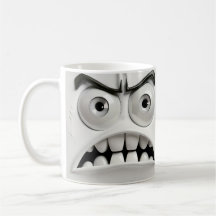 Angry Funny Face | Aus weißem Rücken