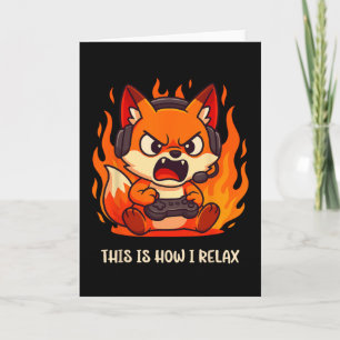 Angry Gamer Kitsune Fox So entspanne ich mich in J Karte