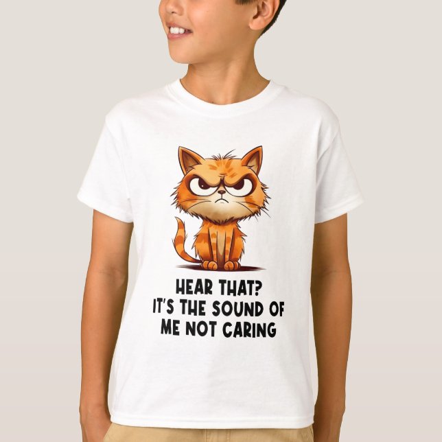 Angry gestresste Katze Funny Stress Meme für Katze T-Shirt (Vorderseite)