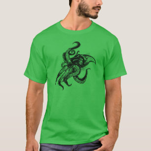 Angry Giant Tintenfisch in Schwarz T-Shirt