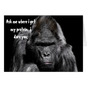 Angry Gorilla Ask Me Protein Vegan Drôle Humour