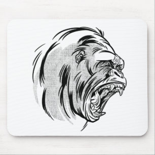 Angry Gorilla King of Jungle Design Mousepad