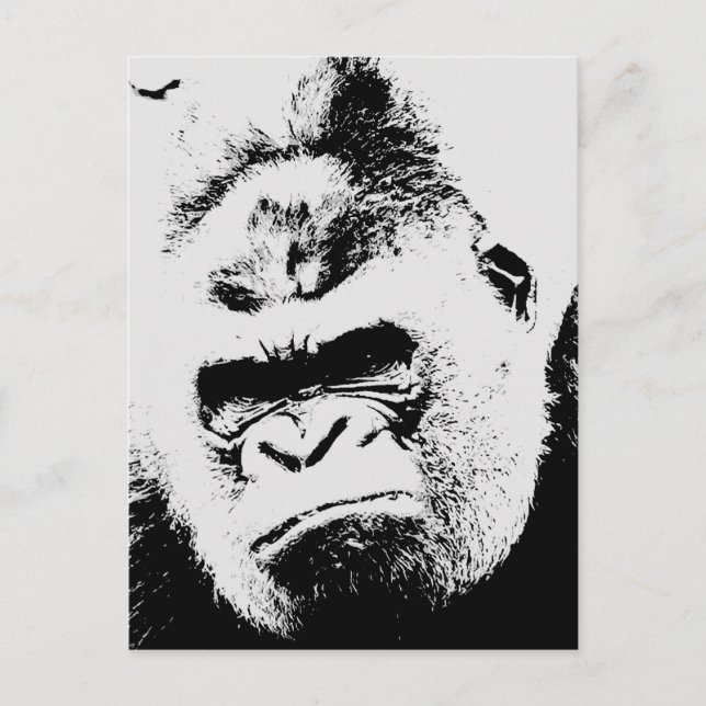 Angry Gorilla Postkarte (Vorderseite)